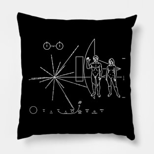 Pioneer 10 metal plaque Pillow