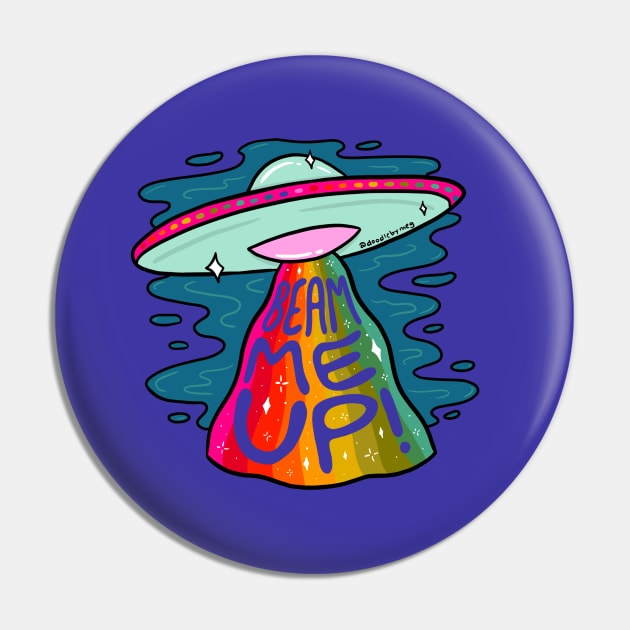 Beam Me Up Pin by Doodle by Meg