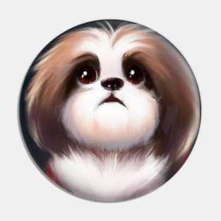 Cute Shih Tzu Drawing Pin