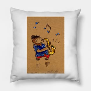 Ape Jazz Saxaphone Player Pillow