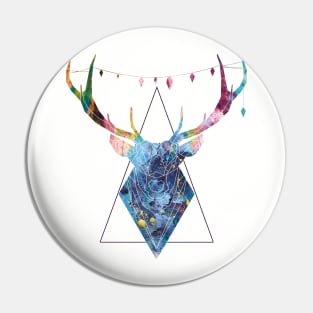 Geometric deer Pin