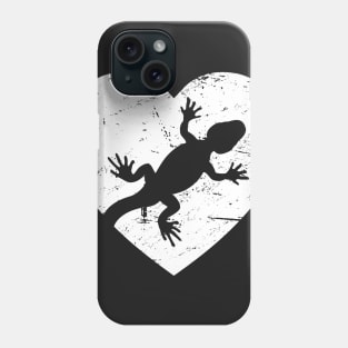 Distressed Pet Gecko In Heart Phone Case