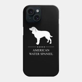 American Water Spaniel Dog White Silhouette Phone Case