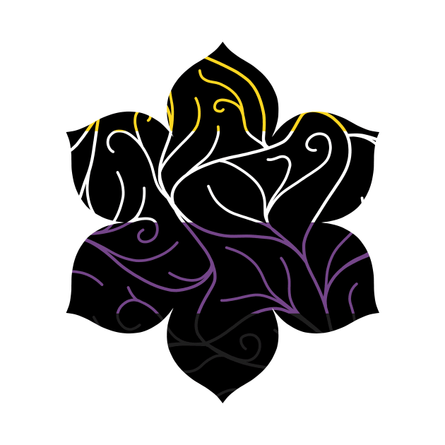 Black Velvet, Nonbinary Flag Vines by StephOBrien