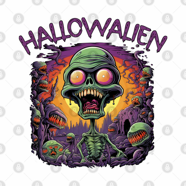 Discover Get Spooky with Our Gifted Alien Halloween Collection! Coussin