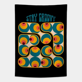 Groovy seventies circles Tapestry