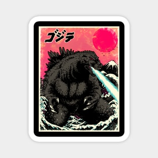 the great godzilla of kanagawa Magnet