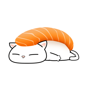 Chubby Cat Salmon Sushi T-Shirt