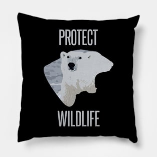 Protect wildlife - polar bear design Pillow