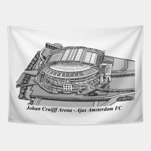 Drawing of Johan Cruijff Arena Stadium @ Ajax Amsterdam FC Tapestry