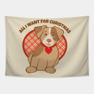 Christmas Puppy Tapestry