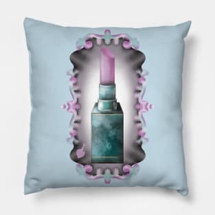 vintage lipstick Pillow