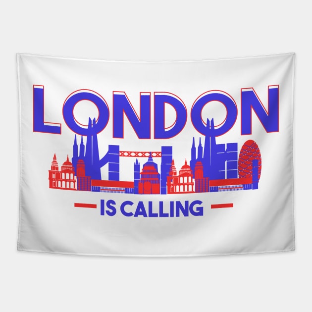 London Is Calling Skyline UK Vacation Tapestry by theperfectpresents