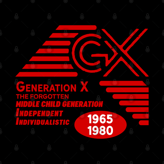 Generation X middle child generation 1965 1980 by Nostalgia Avenue