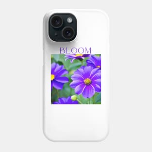 "Blossoming Beauty - Vibrant Purple Flower Tee, Spring Blooms Inspired T-shirt, Serene 'Bloom' Design, Aesthetic Floral Shirt" Phone Case