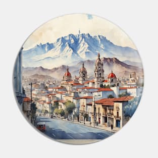 Santiago Nuevo Leon Oaxaca Mexico Vintage Tourism Travel Pin