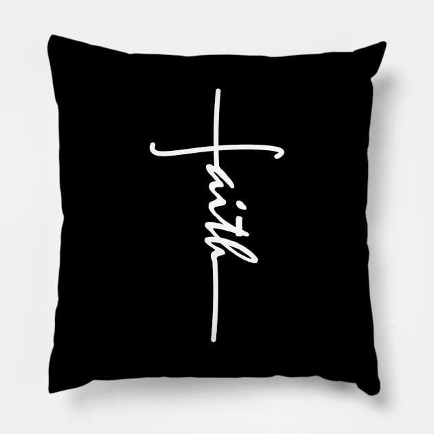 Faith Cross Pillow by anupasi