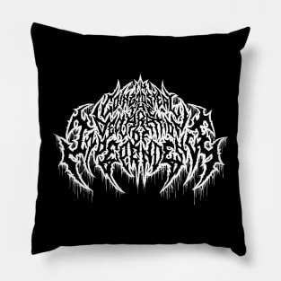 I'M GOING TO STEAL THE DECLARATION OF INDEPENDENCE death metal logo Pillow