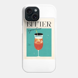 Bitter Aperitivo Retro Poster Classic Bar Prints, Vintage Drinks, Recipe, Wall Art Phone Case