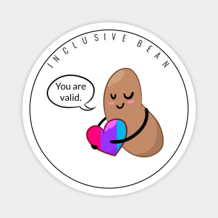 Androgyne Pride: Inclusive Bean Magnet