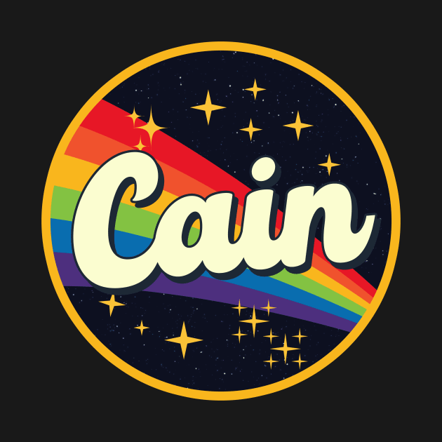 Cain // Rainbow In Space Vintage Style by LMW Art