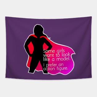 Action Figure Girl Tapestry