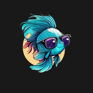 COOL BETTA FISH WITH SUNGLASSES T-Shirt