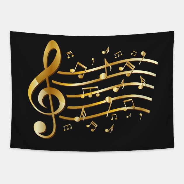 Music Staff Tapestry by letnothingstopyou