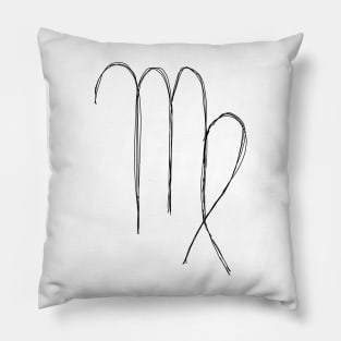 Dark and Gritty Virgo Zodiac Sign Pillow