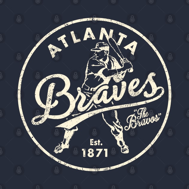 Vintage Atlanta Braves 2 by Buck Tee Originals by Buck Tee