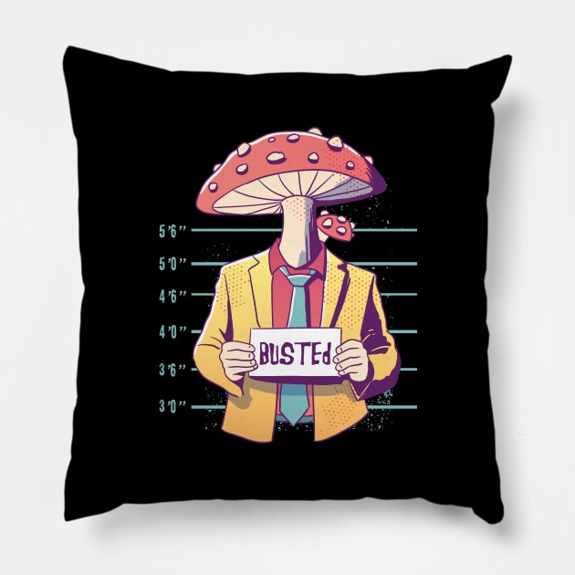 busted mushroom Pillow by Dilectum