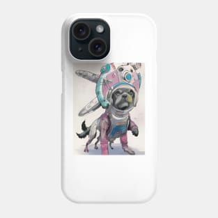 Space dog in a suit Phone Case