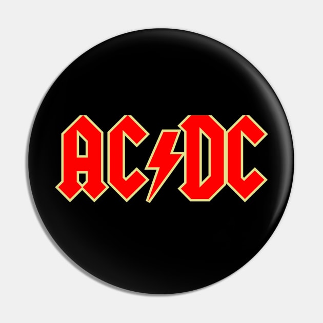 Ac Dc T-Shirt Pin by TheRelaxedWolf