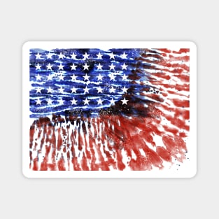 4th of July tie-dye flag Magnet