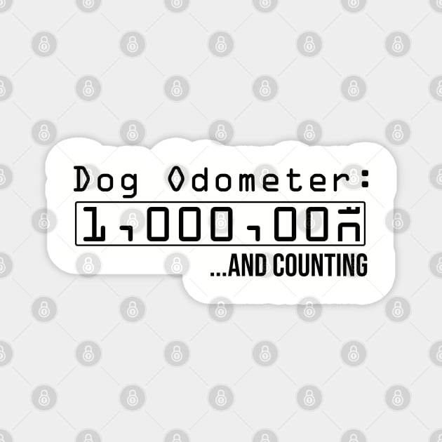 Dog Odometer, 1,000,000 and counting Magnet by Inugoya