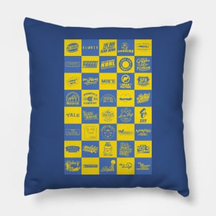 Simpsons Typography Pillow