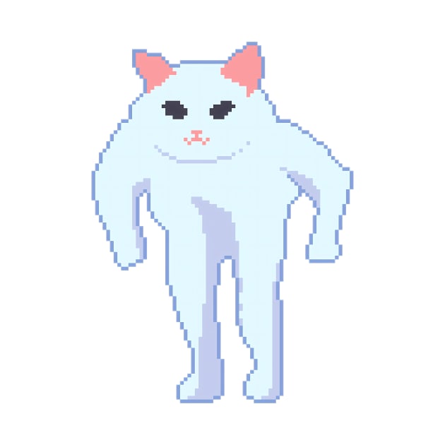 Funny Cat Meme Pixel Art by pichi pixel