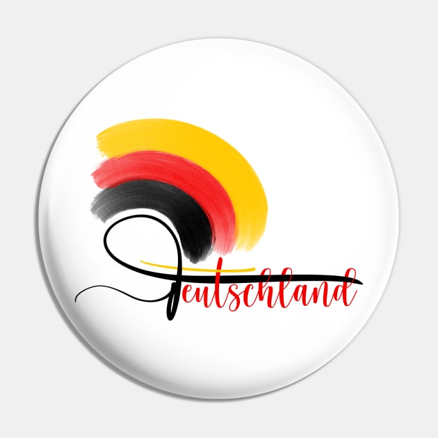 Deutschland Lettering Art Pin by arcanumstudio