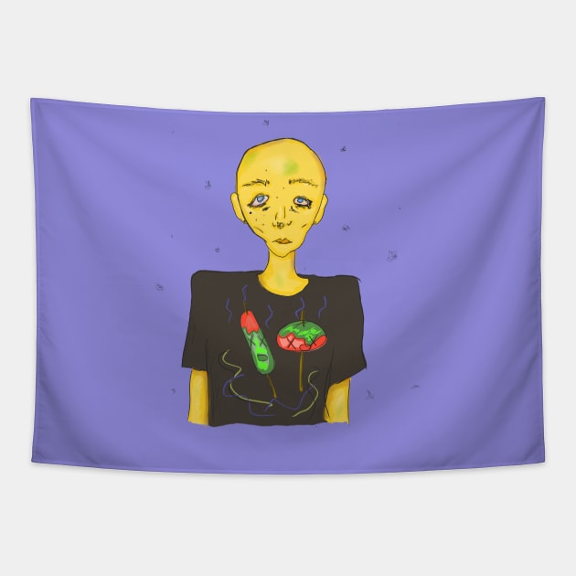 wilty lemon face Tapestry by alopexian