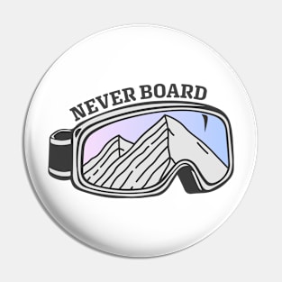 Sunset Mountain Ski Goggles | Never Board Pin