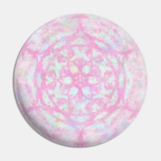 Dreamy Pink Mandala Mathematical Art Impressionist Painting Pin