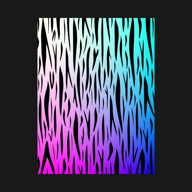 Tiger Stripes Pink Blue by SartorisArt1