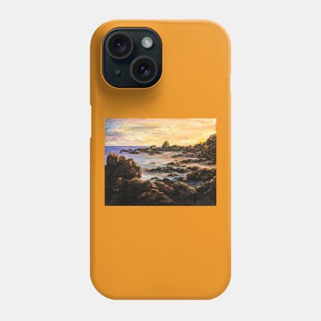Sunset at the Coast Phone Case by Aday