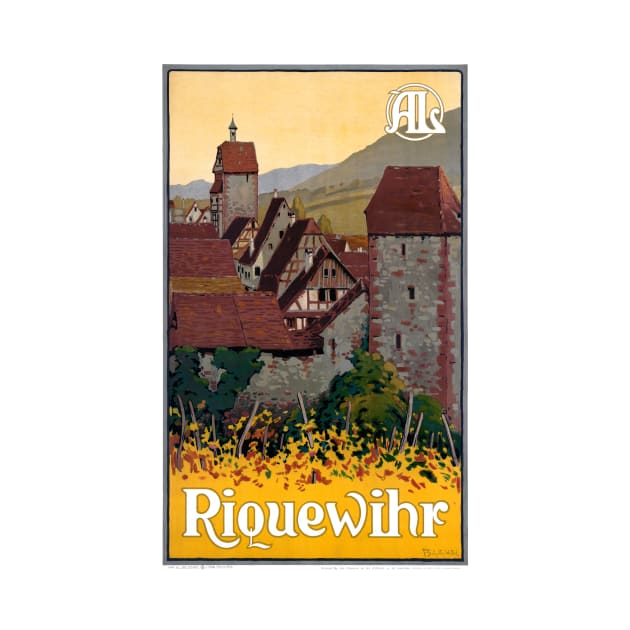 Vintage Travel Poster France Riquewihr by vintagetreasure