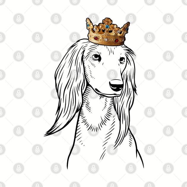 Saluki Dog King Queen Wearing Crown by millersye