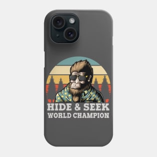 Hide and Seek World Champion Retro Vintage Bigfoot Silhouette Phone Case