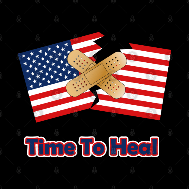 Time To Heal American Flag Bipartisan by Mindseye222