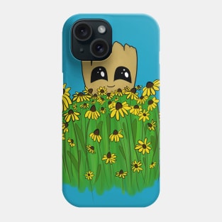 Groot and the Black-Eyed Susans Phone Case