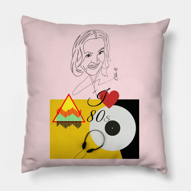 I LOVE 80S madonna Pillow by O.M design