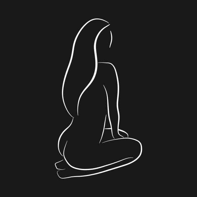 Nude Woman Outline Art - Sexy Samantha by PeachOnAWindowsill